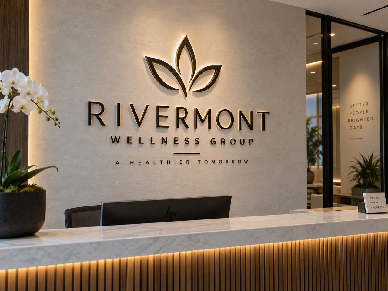 Interior Dimensional Signage example